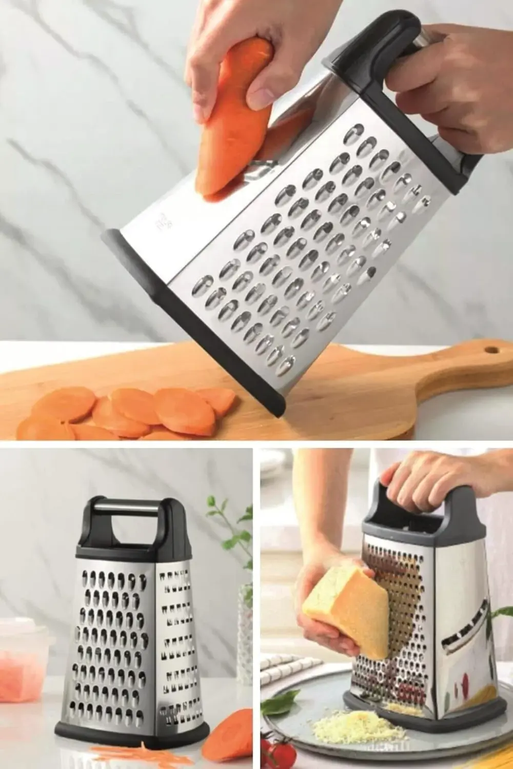 Group - Çelik Mutfak Rendesi - Geniş Yüzey - Kalın Rende - Doğray