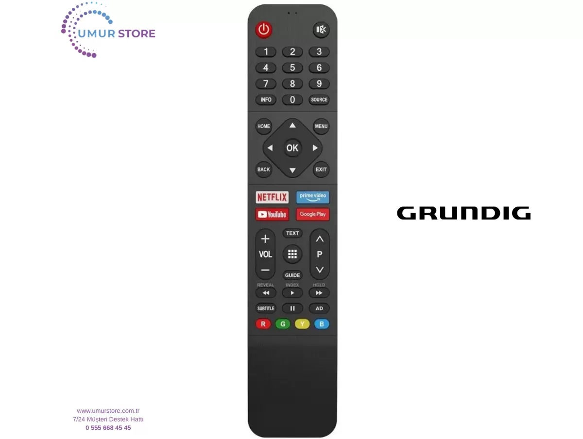 Grundig  İle Uyumlu 43 GFF 6930 A Android Led Tv Kumandası