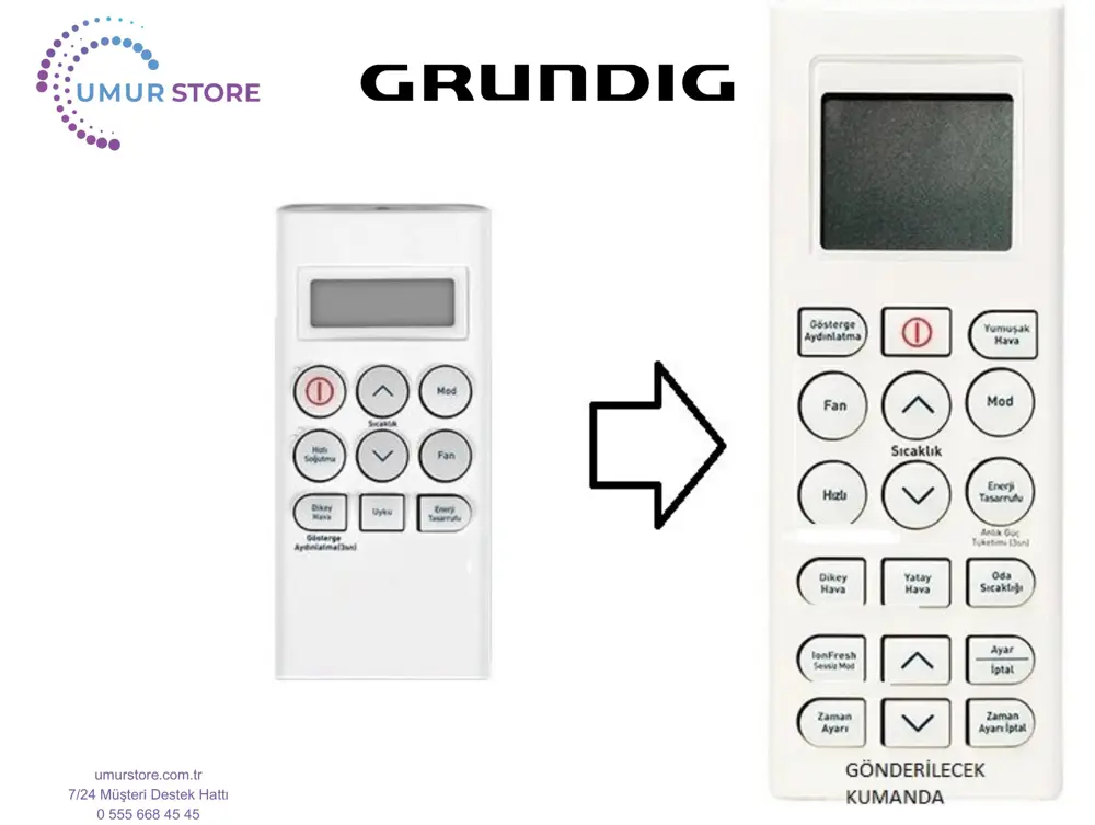 Grundig Klima Eşdeğer Kumanda