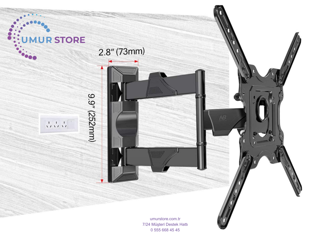 Grundig RIO 55 GJU 8900S Uyumlu Lcd Led TV Hareketli Duvar Askı A
