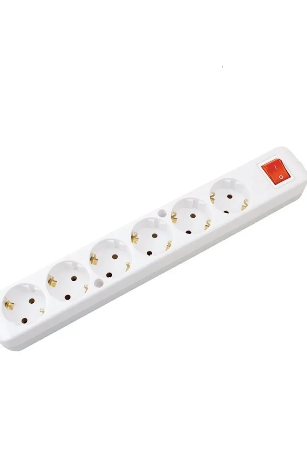 - Grup Priz Flash Beyaz 6’lı Anahtarlı Topraklı Priz Klemensli Ko