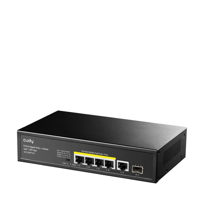 GS1005PTS1 5 PORT 10/100/1000 4 PORT POE+ 1 PORT UPLINK+ 1 SFP 120W YONETILEMEZ DESKTOP SWITCH