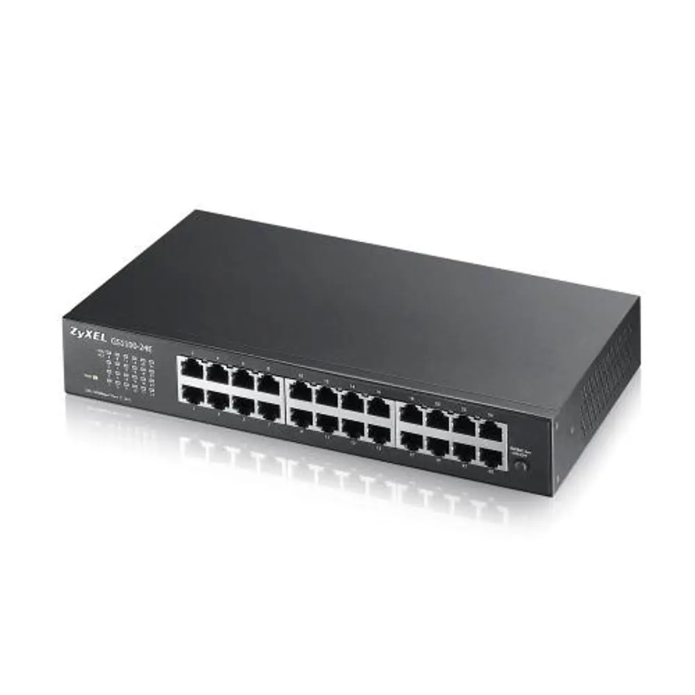 GS1100-24E V3, 24Port, GigaBit, Yönetilemez, Sessiz, Rackmount Sw
