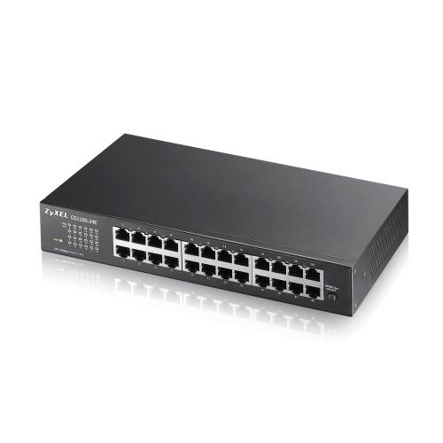 Zyxel Gs1100-24E V3, 24Port, Gigabit, Yönetilemez, Sessiz, Rackmount Sw
