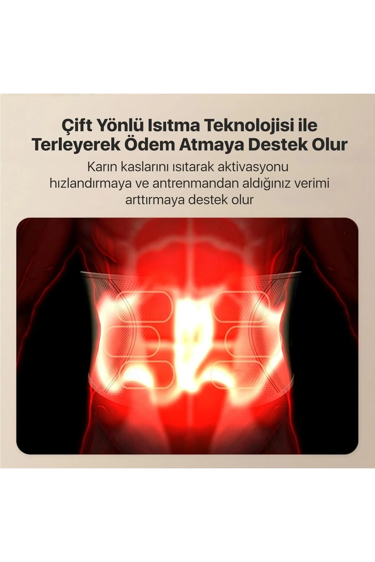 GS300 TENS-EMS Akıllı Taşınabilir Karın Masaj Aleti/Robotu | Isı 