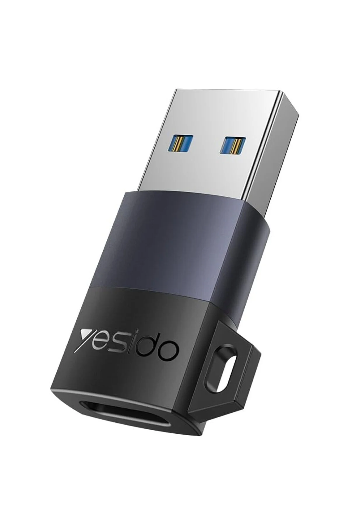 GS34 USB to Type-C 480 Mbps Data ve 18W Hızlı Şarj Destekli OTG Dönüştürücü - Siy
