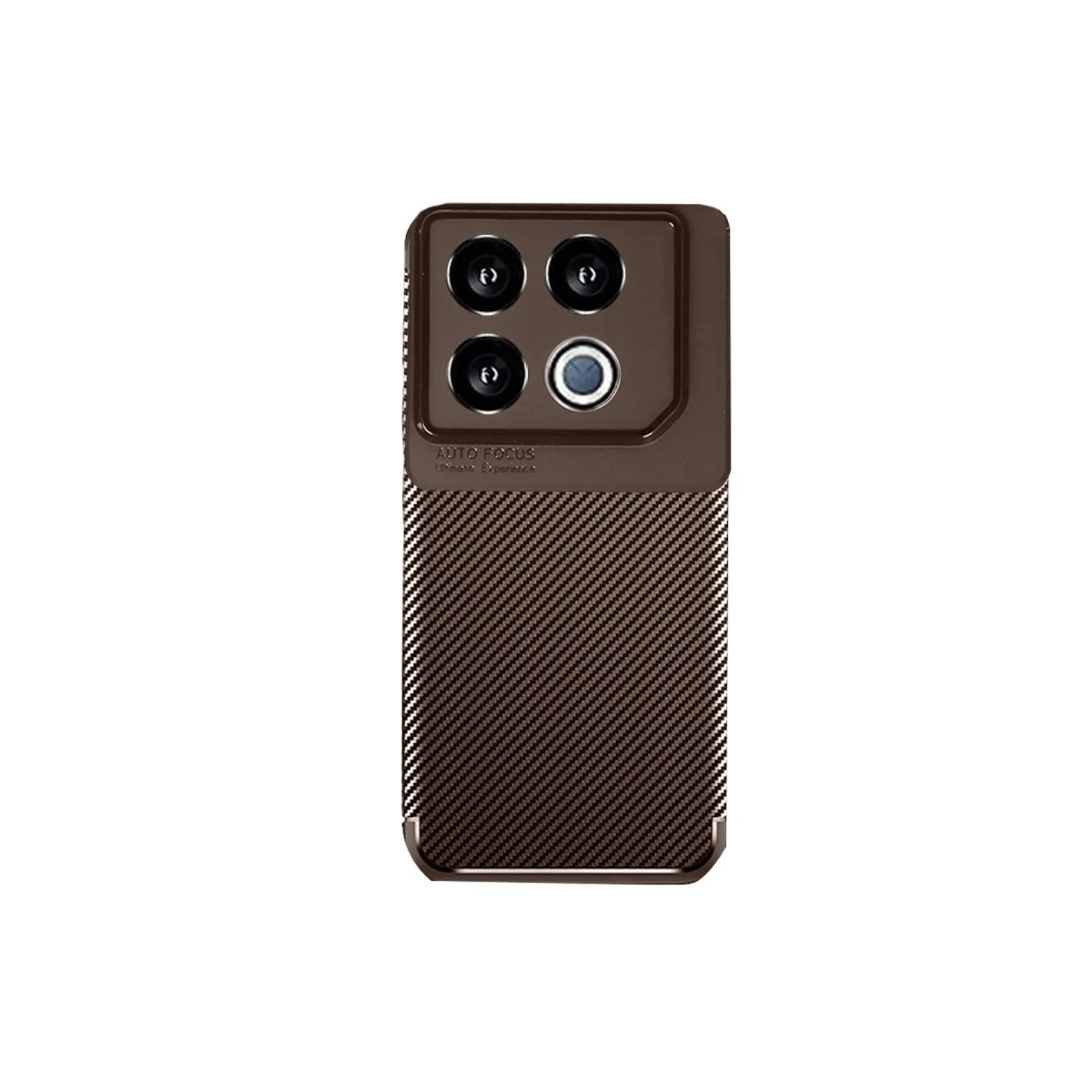 GT 20 Pro Kılıf Auto Focus Karbon Kapak - Kahverengi