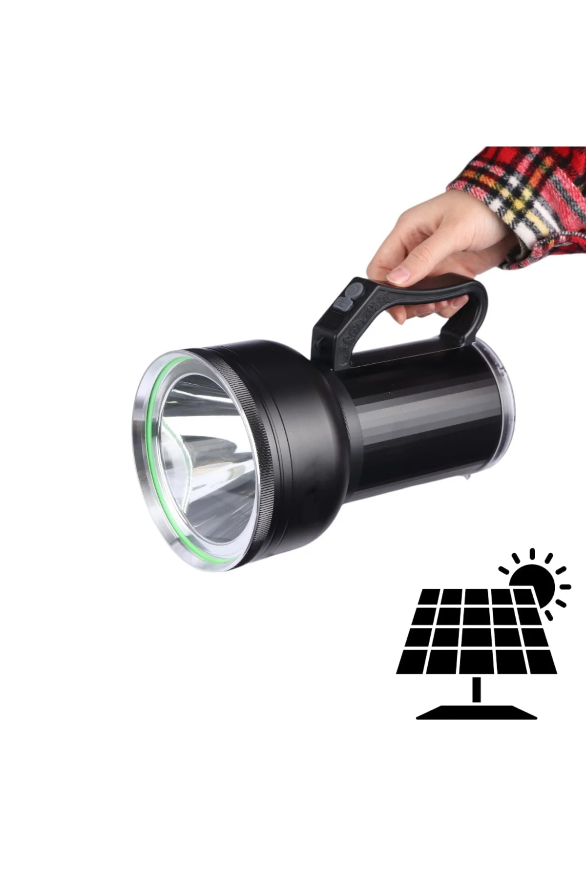 GT LED TAŞINABİLİR GÜNEŞ SOLAR LEDLİ FENER WATTON WT-415 Siyah