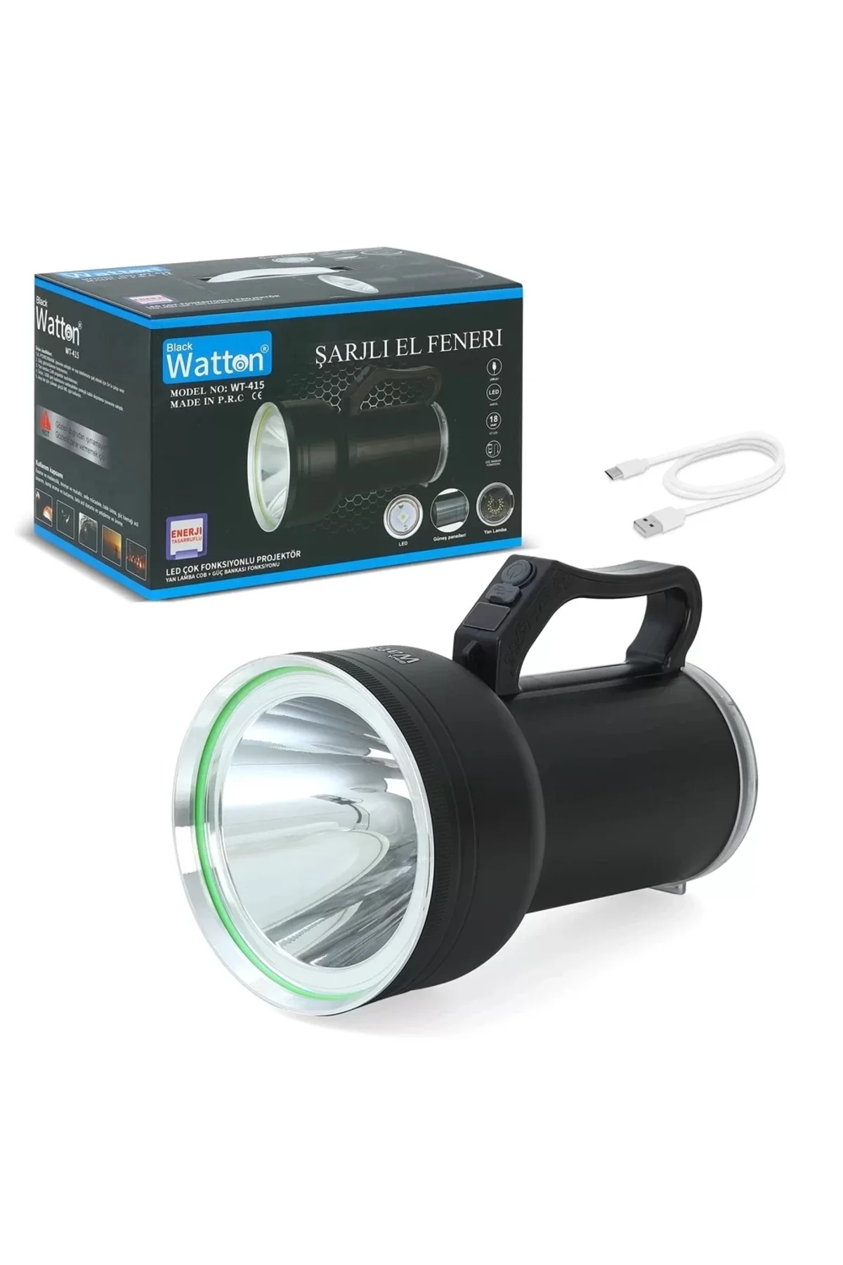 Gt Led Taşınabilir Güneş Solar Ledli Fener Wt-415