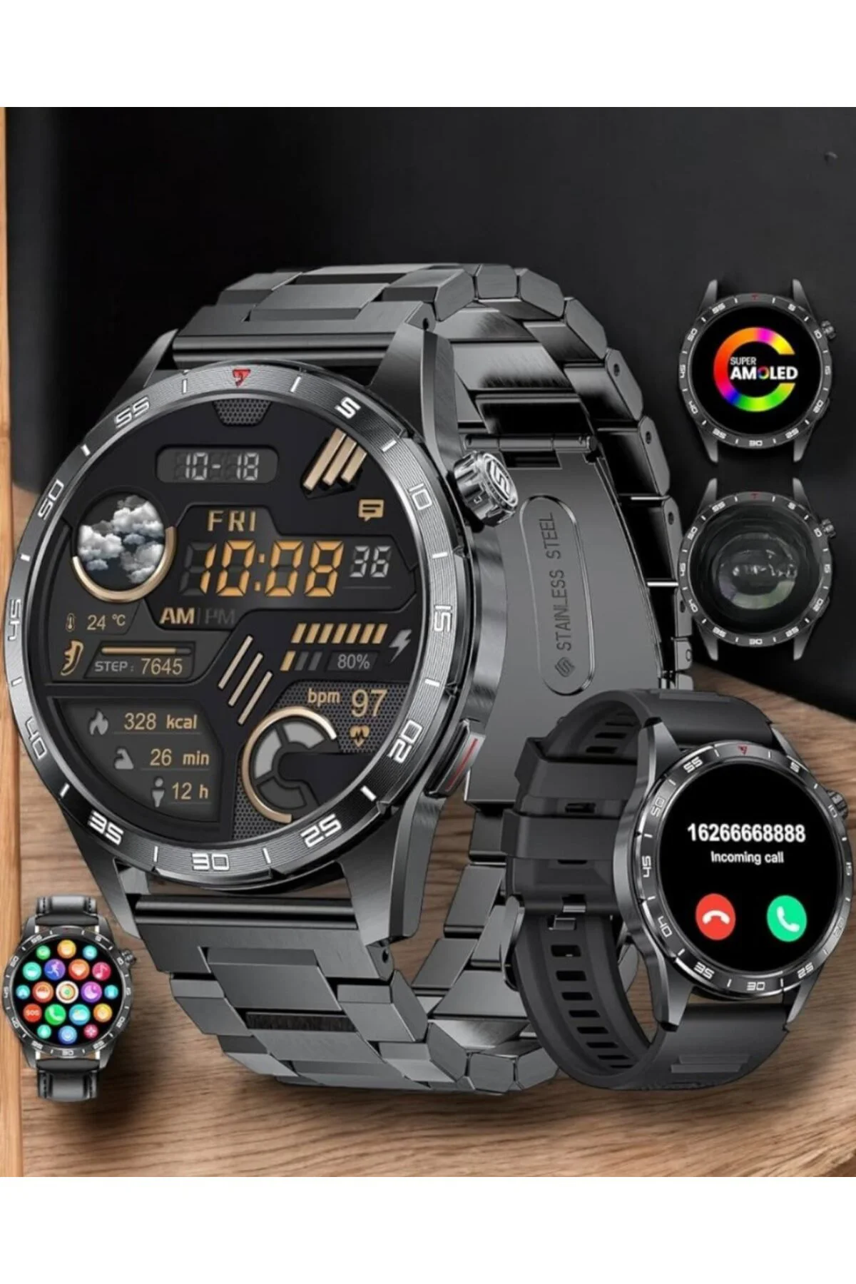 GT3 Max Akıllı Saat Arama Cevaplama, Titreşimli Bildirim ve Nabız Takibi