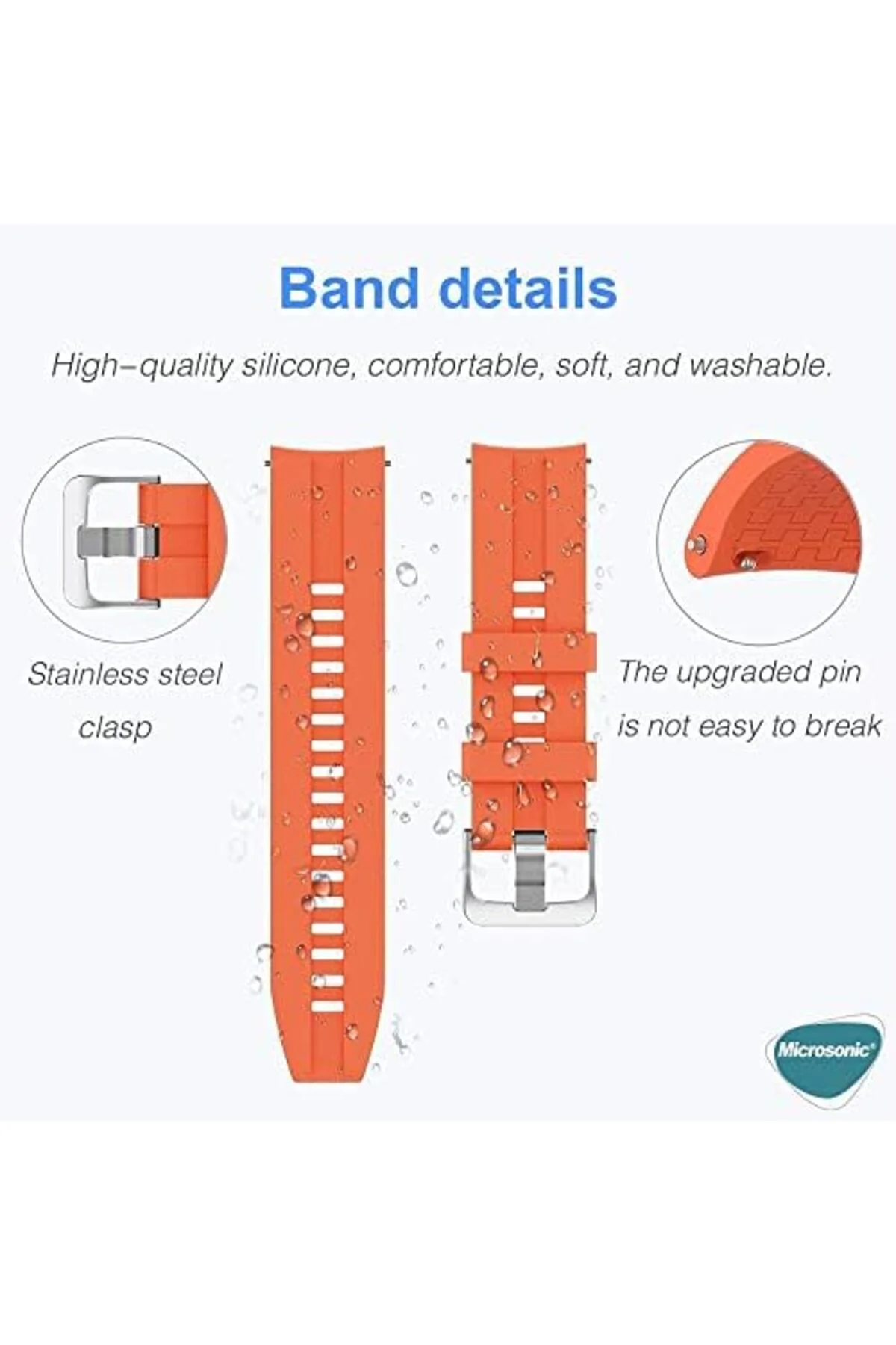 GT4 46mm Kordon, Silicone RapidBands (GT4 46mm ile Uyumlu Kordon,