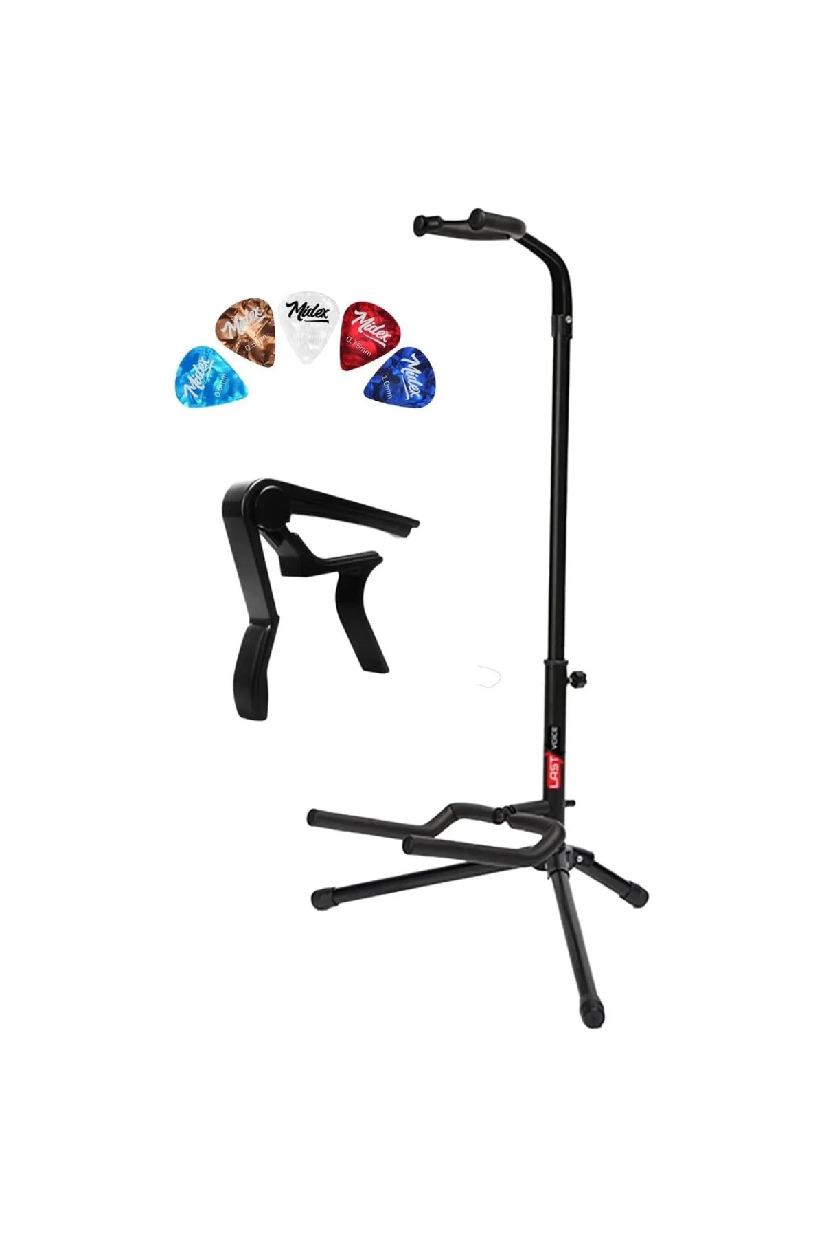 Gtr-01C Gitar Standı Sehpası + Capo + Pena Paketi