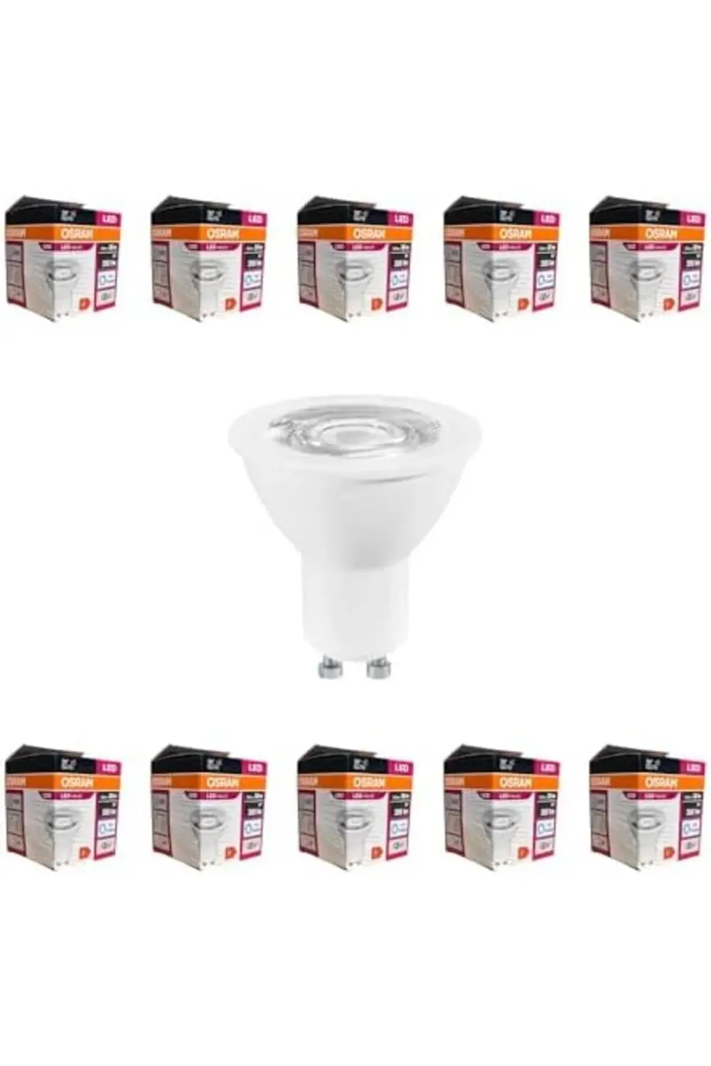 GU10 LED Ampul 4.5W 6500K Beyaz Işık – 350lm, 36° Işık Açısı, 10'