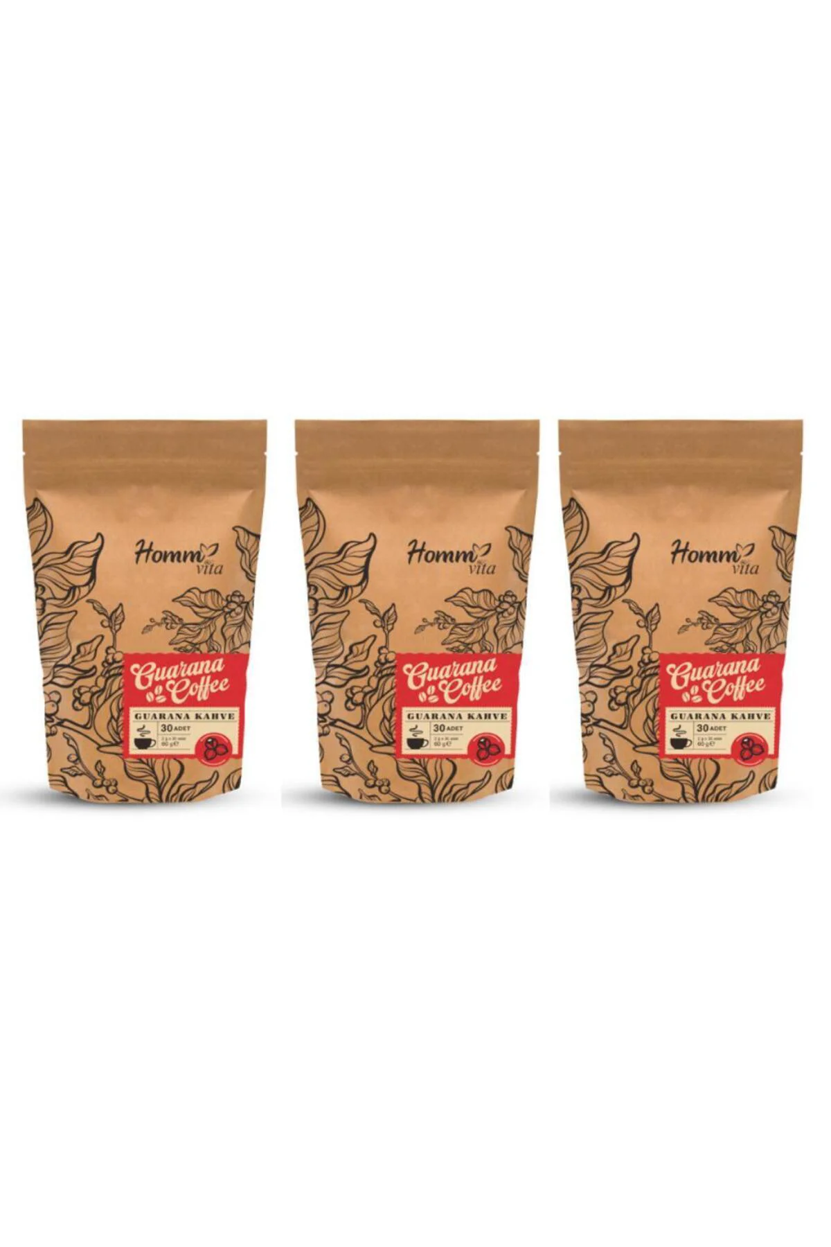 Guarana Kahve 30 Adet (2 GR/ADET) 3lü Paket ..