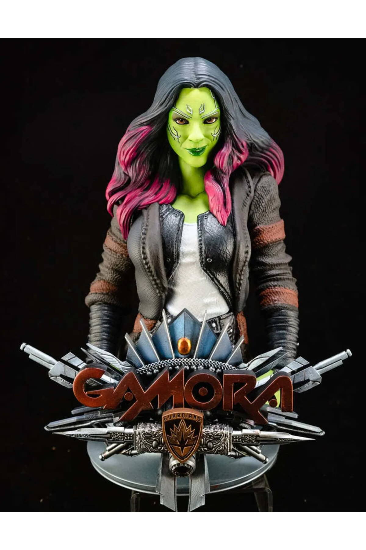 Guardians of Galaxy Gamora Büst Guardians of Galaxy Roket Gamora Boyalı Büst 15CM