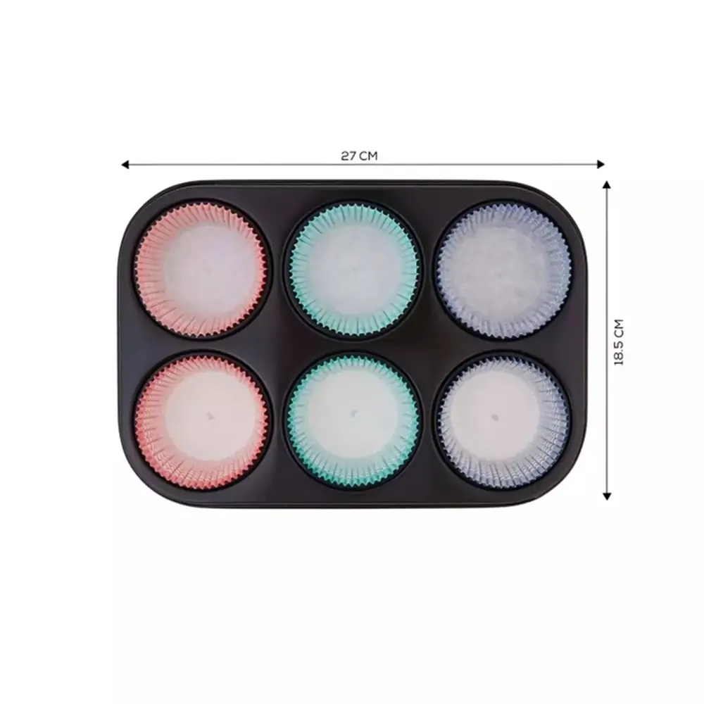 Guardini Gardenia 6lı Muffin Kek Kalıbı Kağıtlı 27x18,5 Cm 066899