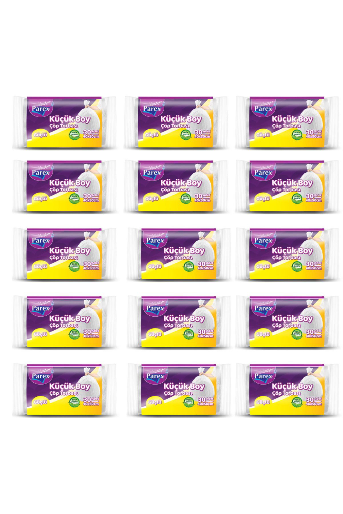 Parex Güçlü Çöp Poşeti Küçük Boy 30 Lu X 15 Adet
