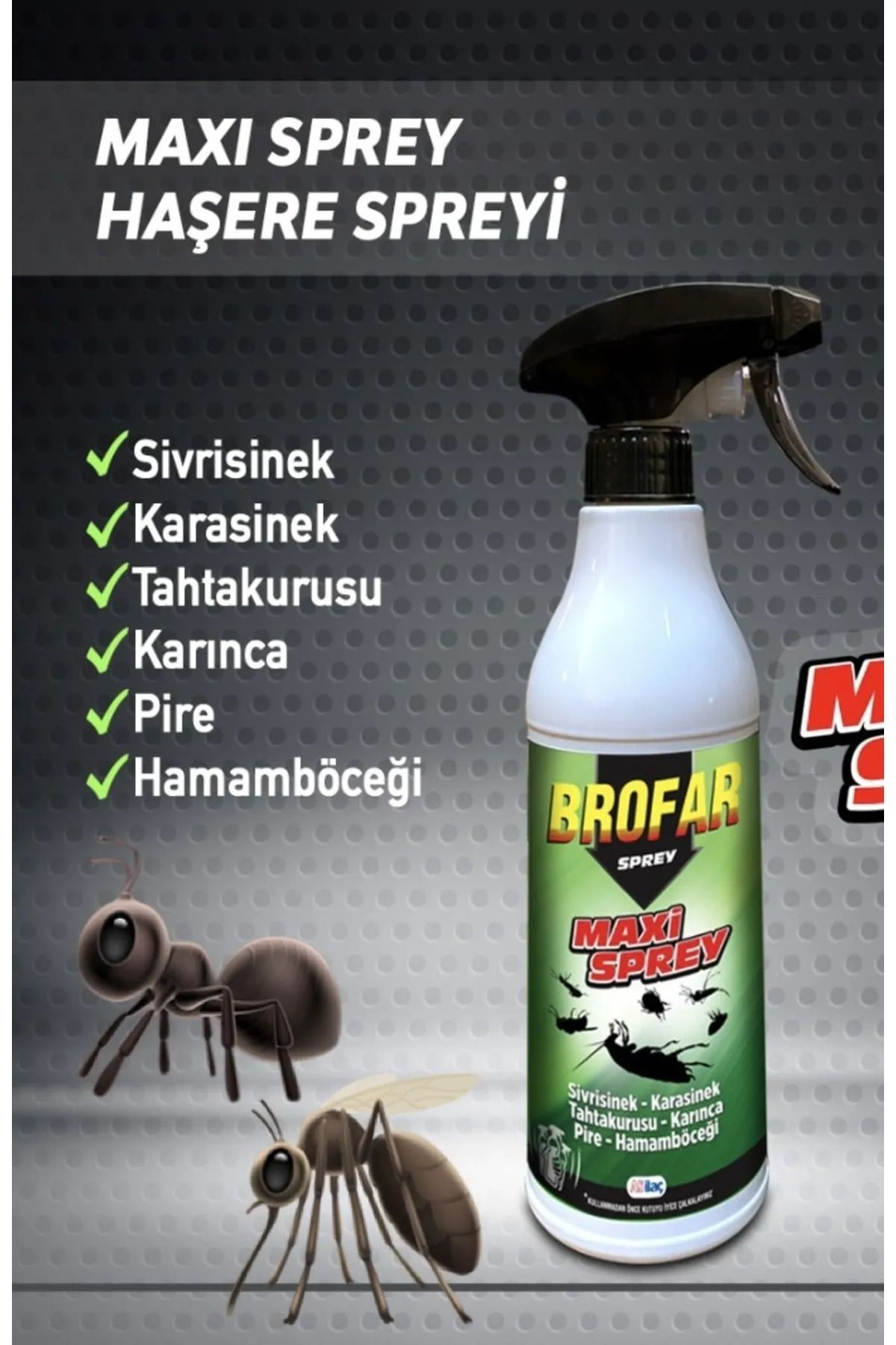 Avcı Güçlü Haşere Savar Maxi Sprey 500 Ml(Sivrisinek, Karasinek, Tahta