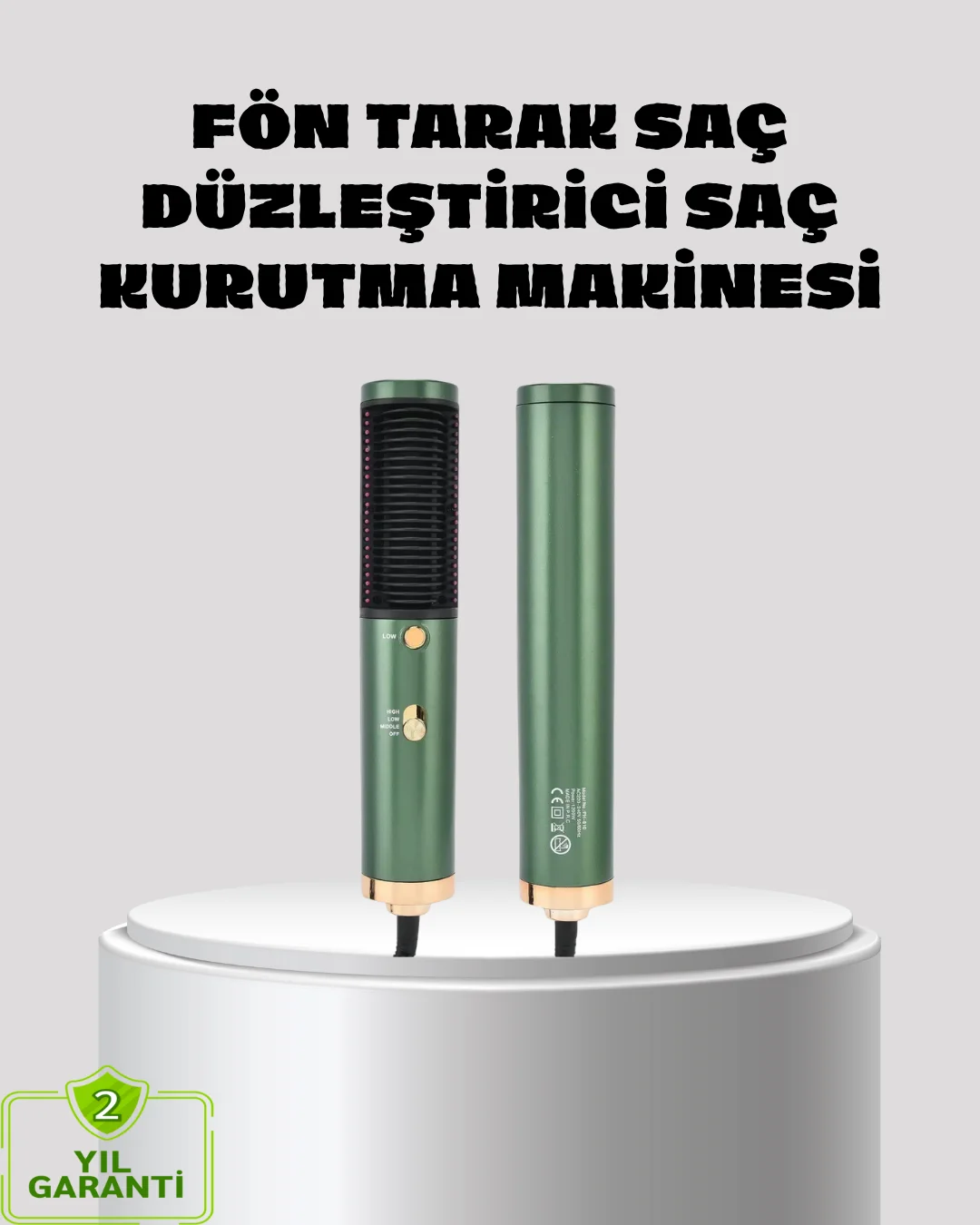 Güçlü İyonik Saç Kurutma Makinesi 3 Kademeli Isı ve 360° Dönebilen Kablo