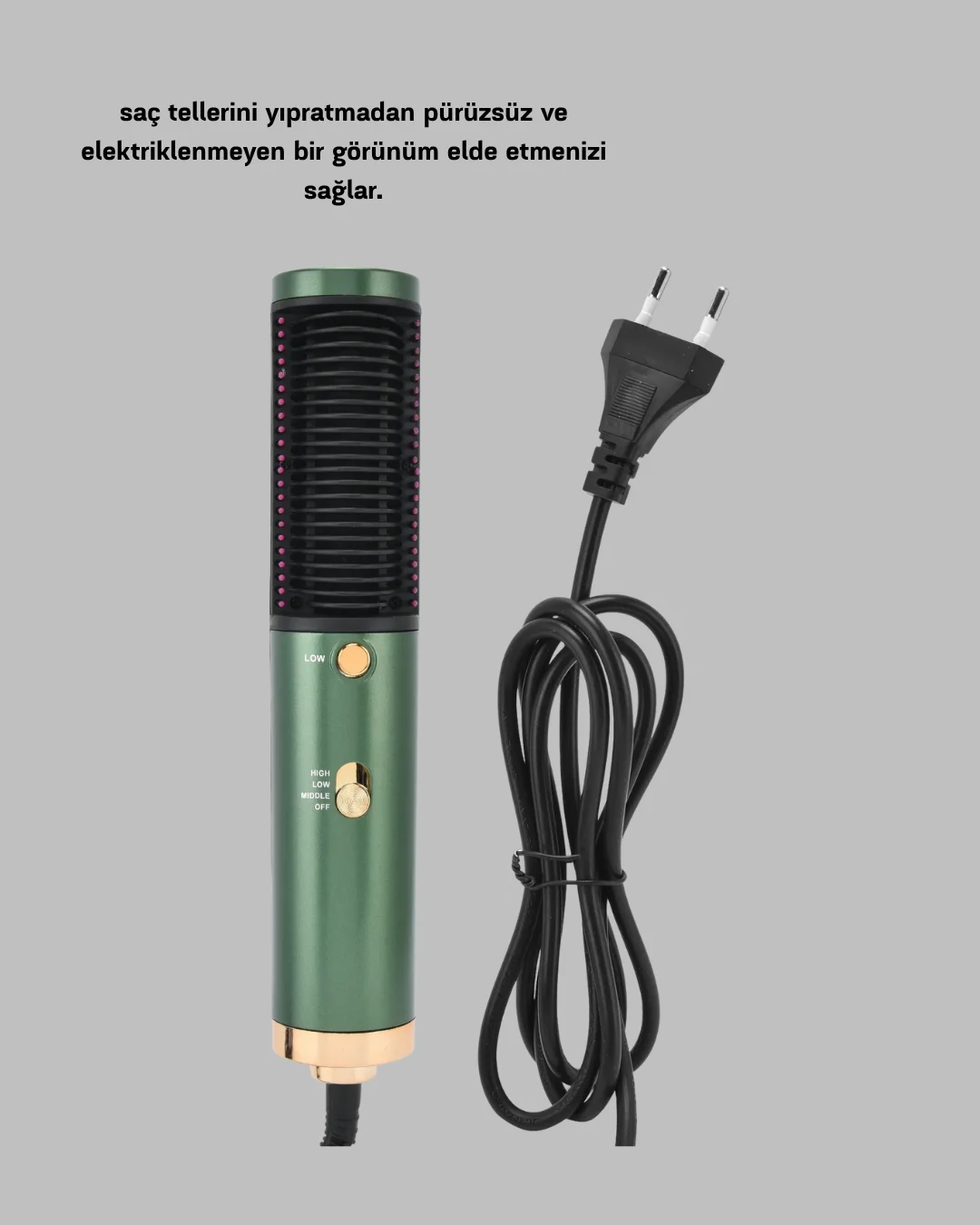 Güçlü İyonik Saç Kurutma Makinesi 3 Kademeli Isı ve 360° Dönebile