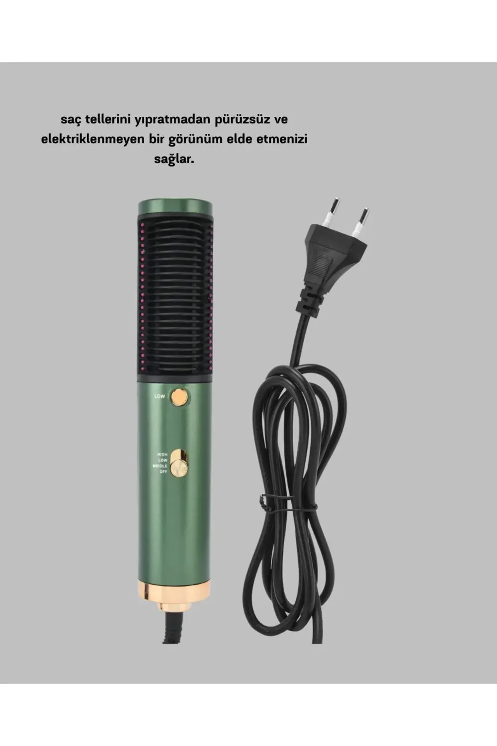 Güçlü İyonik Saç Kurutma Makinesi 3 Kademeli Isı ve 360° Dönebile