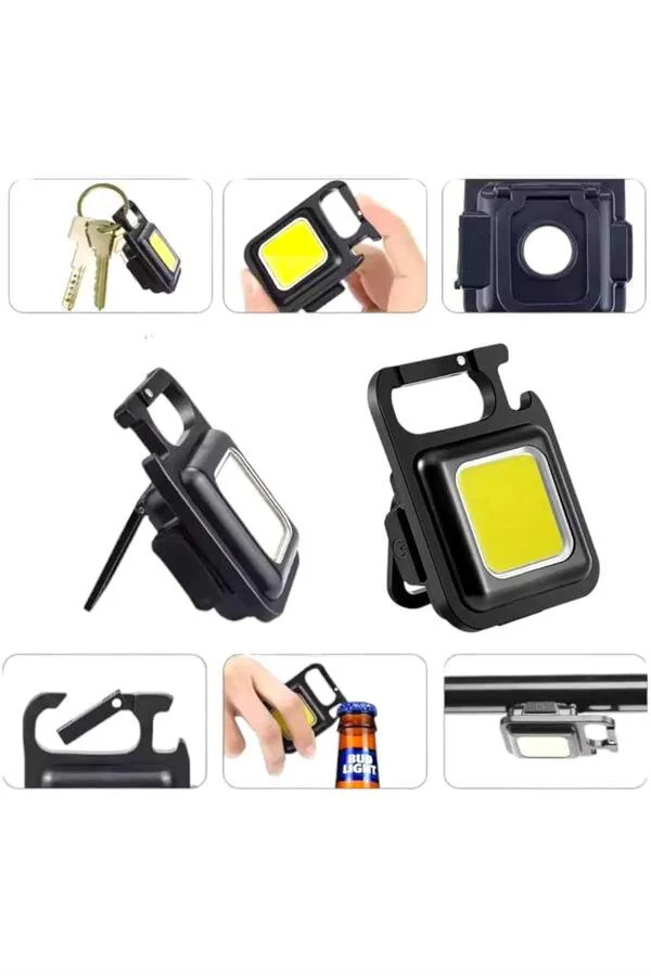 Güçlü LED Acil Durum Işığı 800 Lümen - Şarj Edilebilir Mıknatıslı Mini Fener