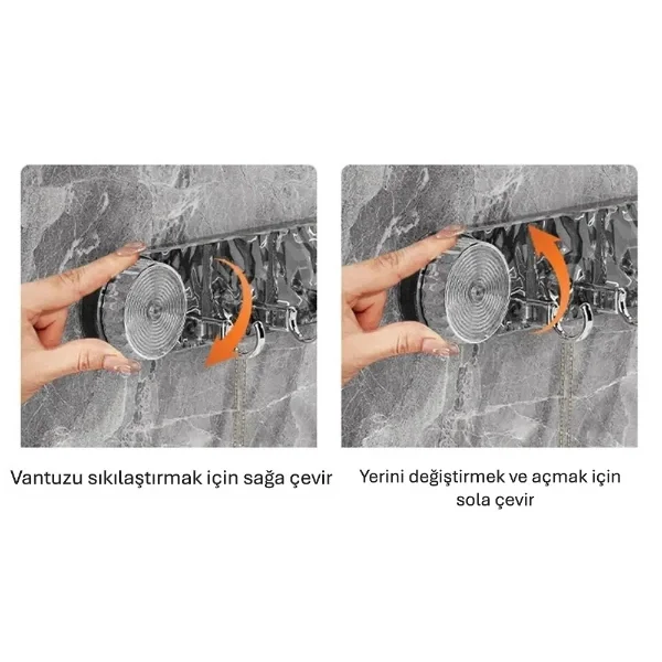 Güçlü Lüks Vantuzlu Askılık Güçlü Lüks Vantuzlu Askılık