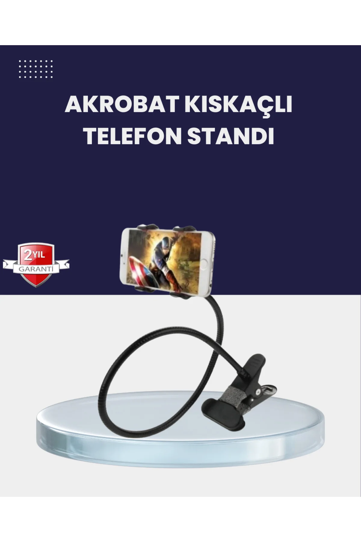 Güçlü Mandallı Akrobat Telefon Tutucu Masa Araç Uyumlu