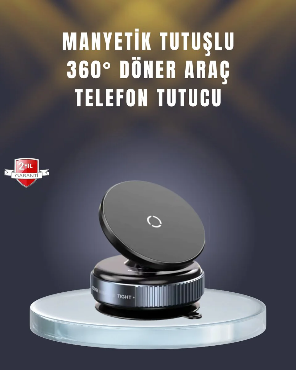 Güçlü Manyetik Araç Telefon Tutucu - Evrensel Uyumluluk, Kaymaz Tutma ve Silikon Ped Koruma