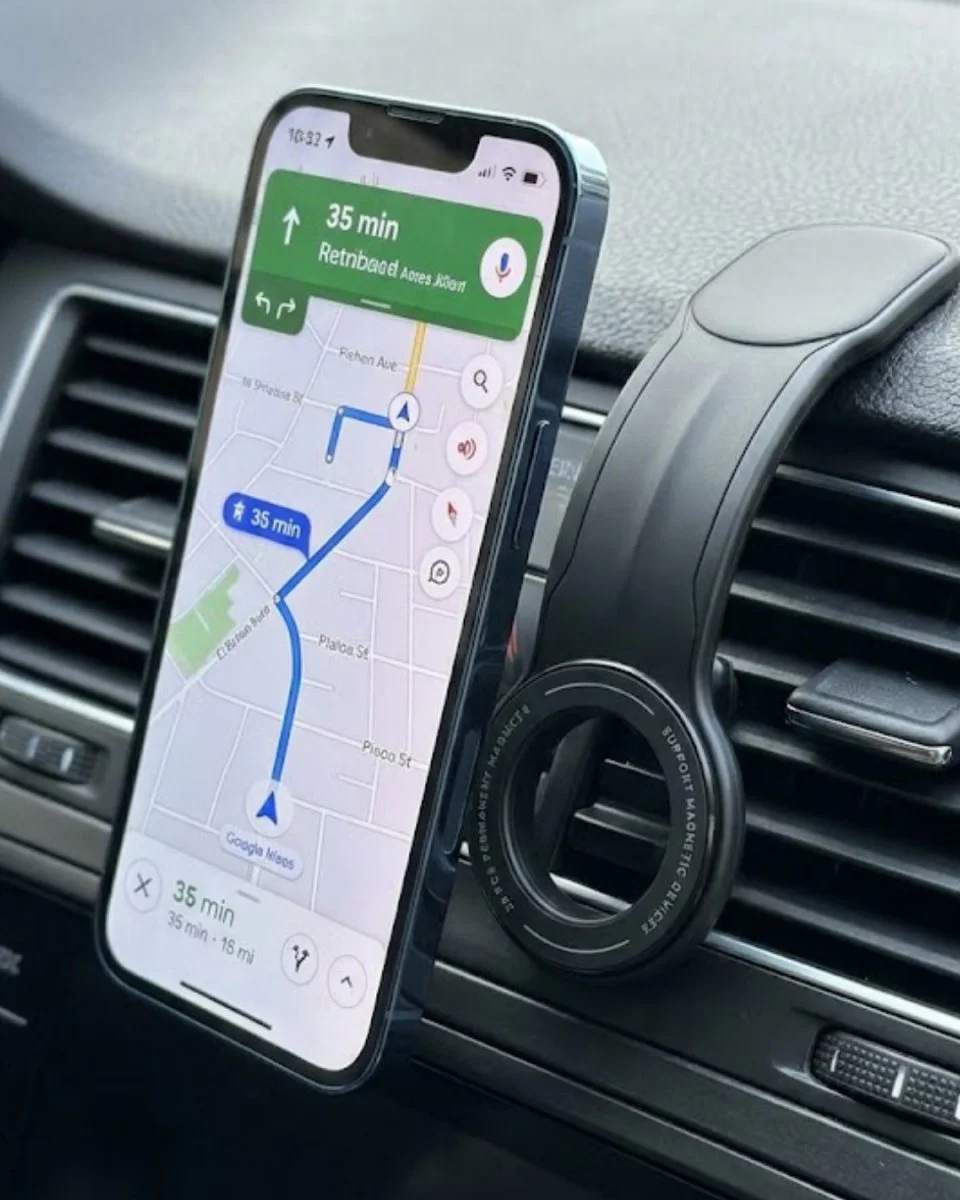 Güçlü Manyetik Araç Telefon Tutucu - 360 Derece Dönebilen Yapışkan Tabanlı Mobil Stand