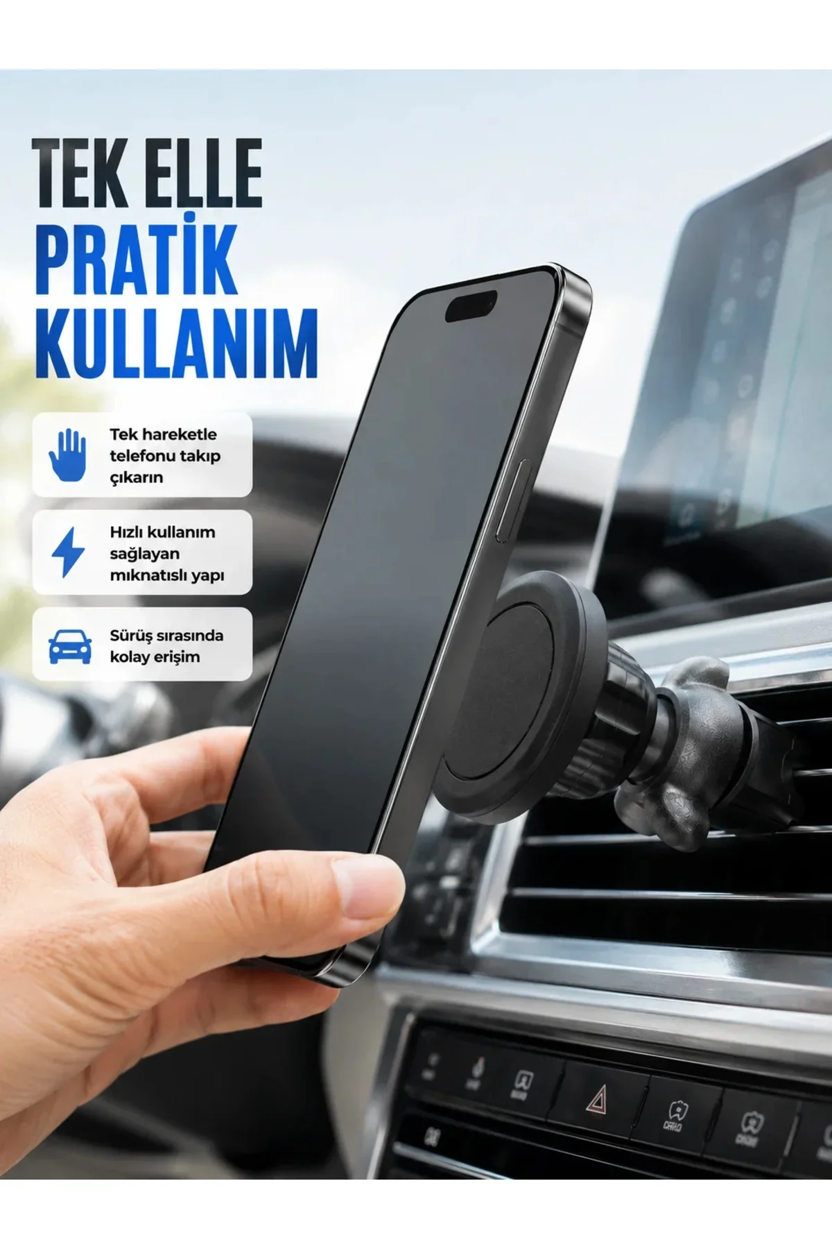Güçlü Manyetik Araç İçi Telefon Tutucu Universal Telefon Standı