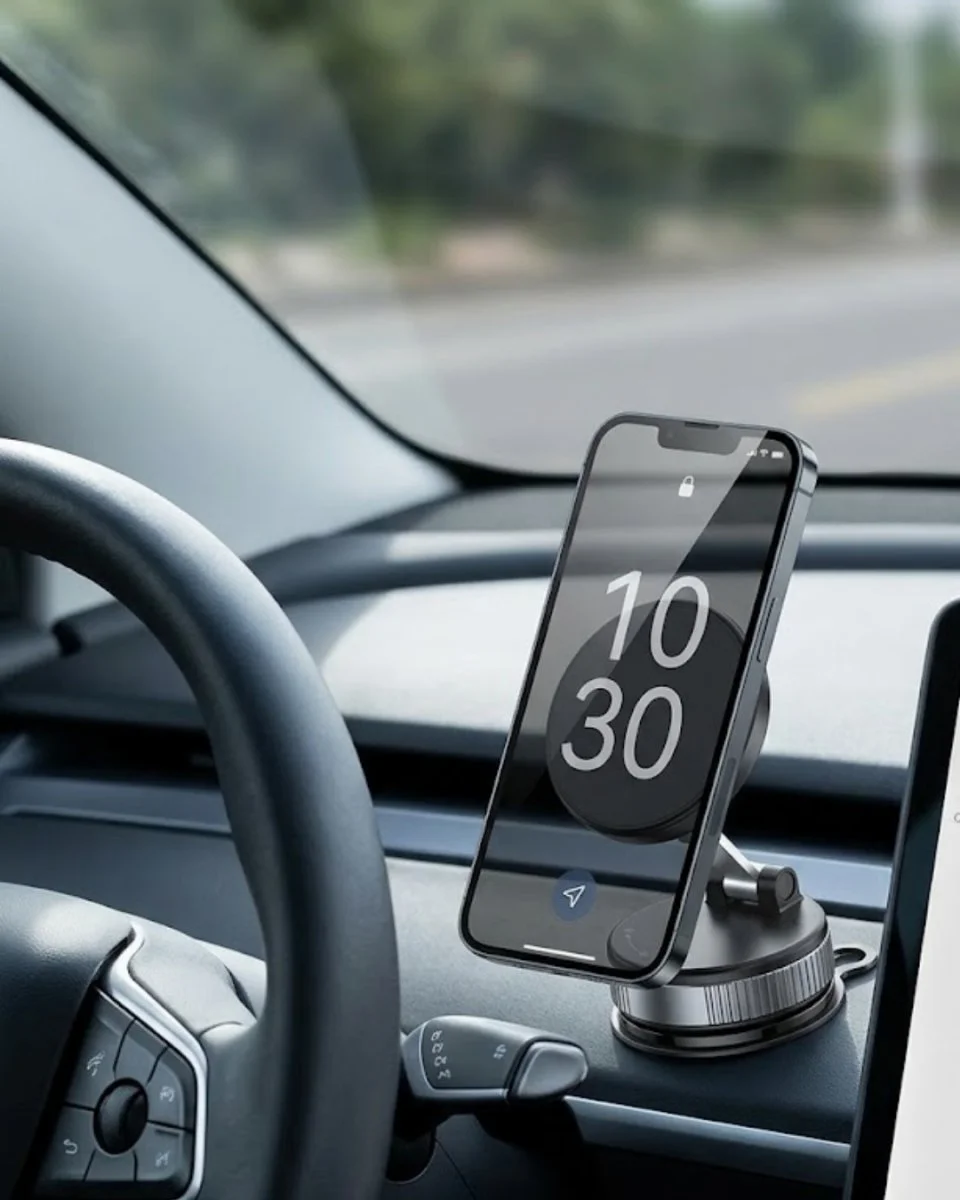 Güçlü Mıknatıslı Araç Telefon Tutucu 360 Döner Stand - Navigasyon İçin Güvenli ve Pratik Çözüm