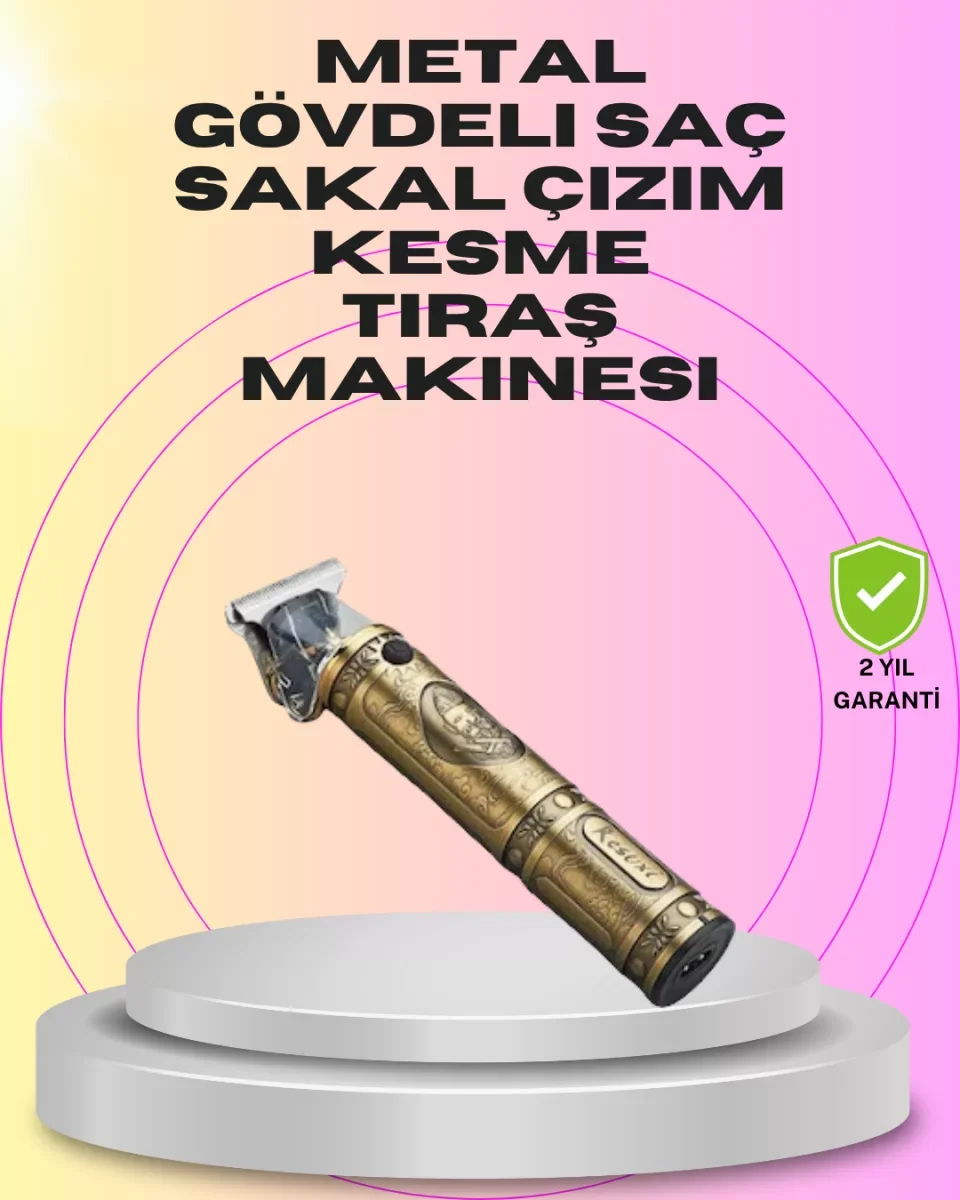 Güçlü Motorlu, 4 Kılavuz Taraklı Kompakt Saç Kesme Makinesi – Uzun Pil Ömürlü - Lisinya