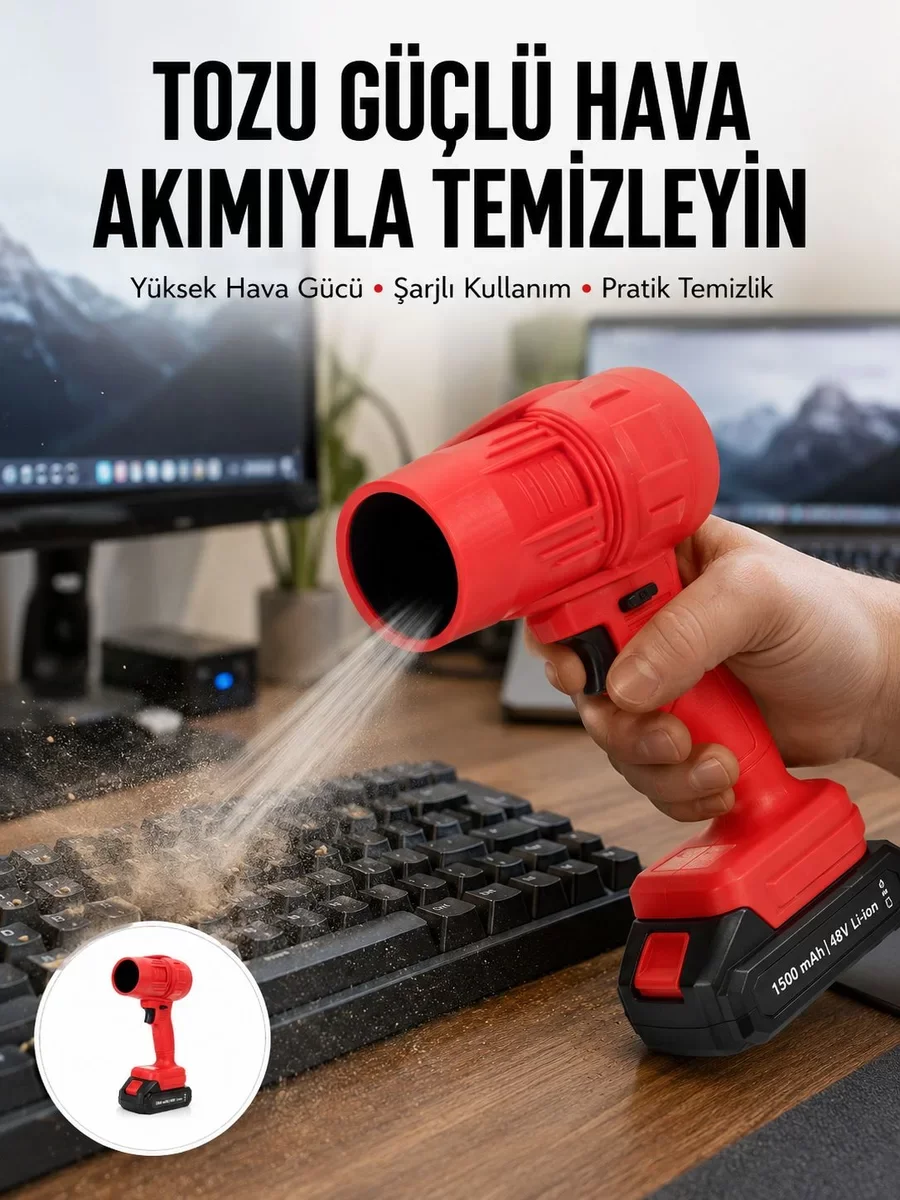 Güçlü Motorlu Elektrikli Toz Alma ve Temizleme Aleti Yeni Nesil