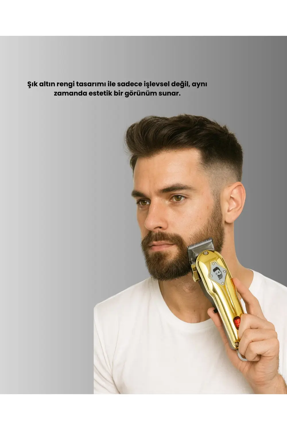 Güçlü Motorlu LCD Ekranlı Şarjlı Tıraş ve Şekillendirme Makinesi