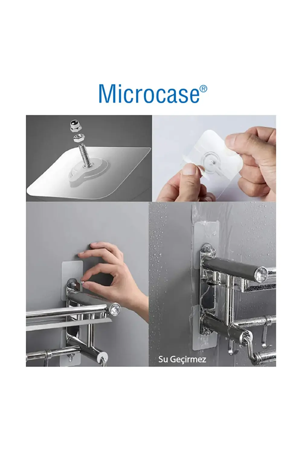 Güçlü Plastik Yapışkanlı 6mm Hanger Vidalı Eşya Ürün Raf Tutucu A