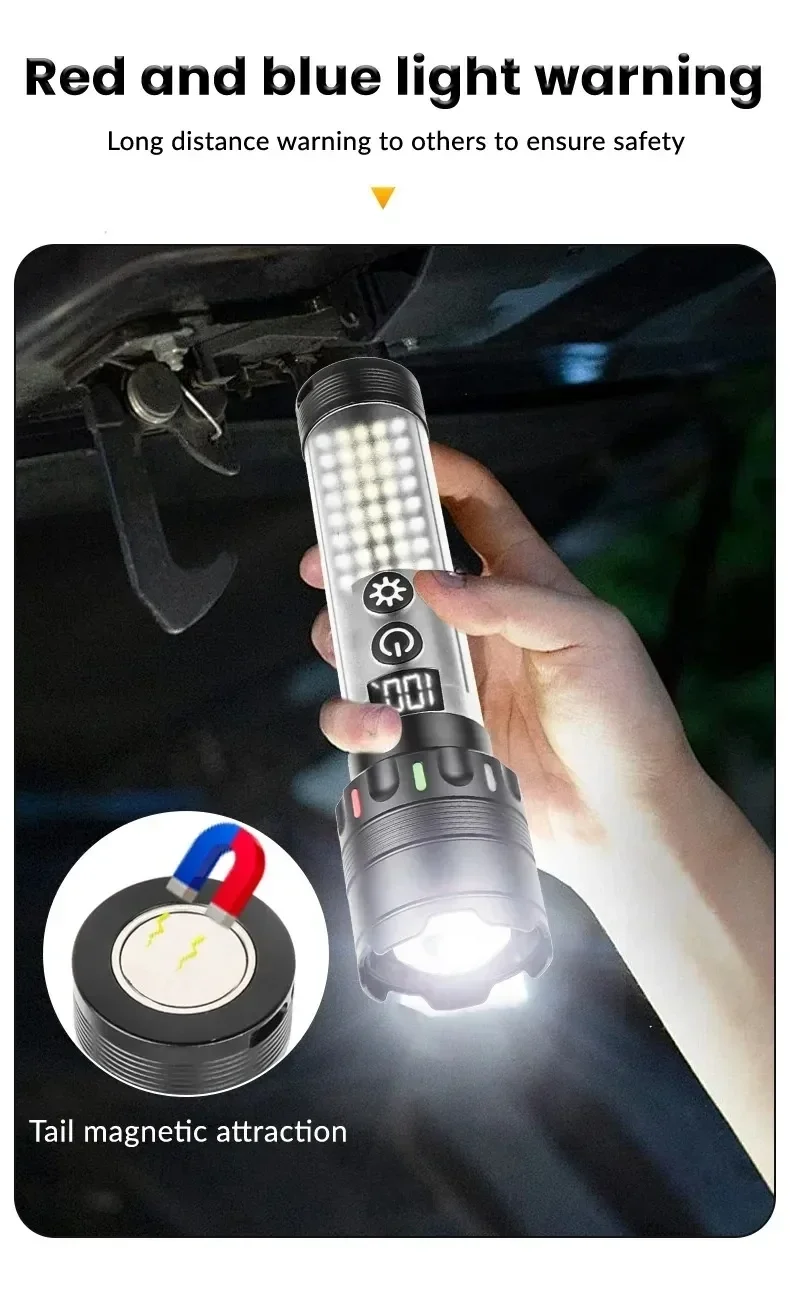 Güçlü Taktik Led El Feneri Paweınuo Sdt53 – 3800lm, 35w, Yan Cob Aydınlatma Ve Type-c Şarj Özelliğine Sahip Bx40 Fiyatı, Yorumları ve Özellikleri