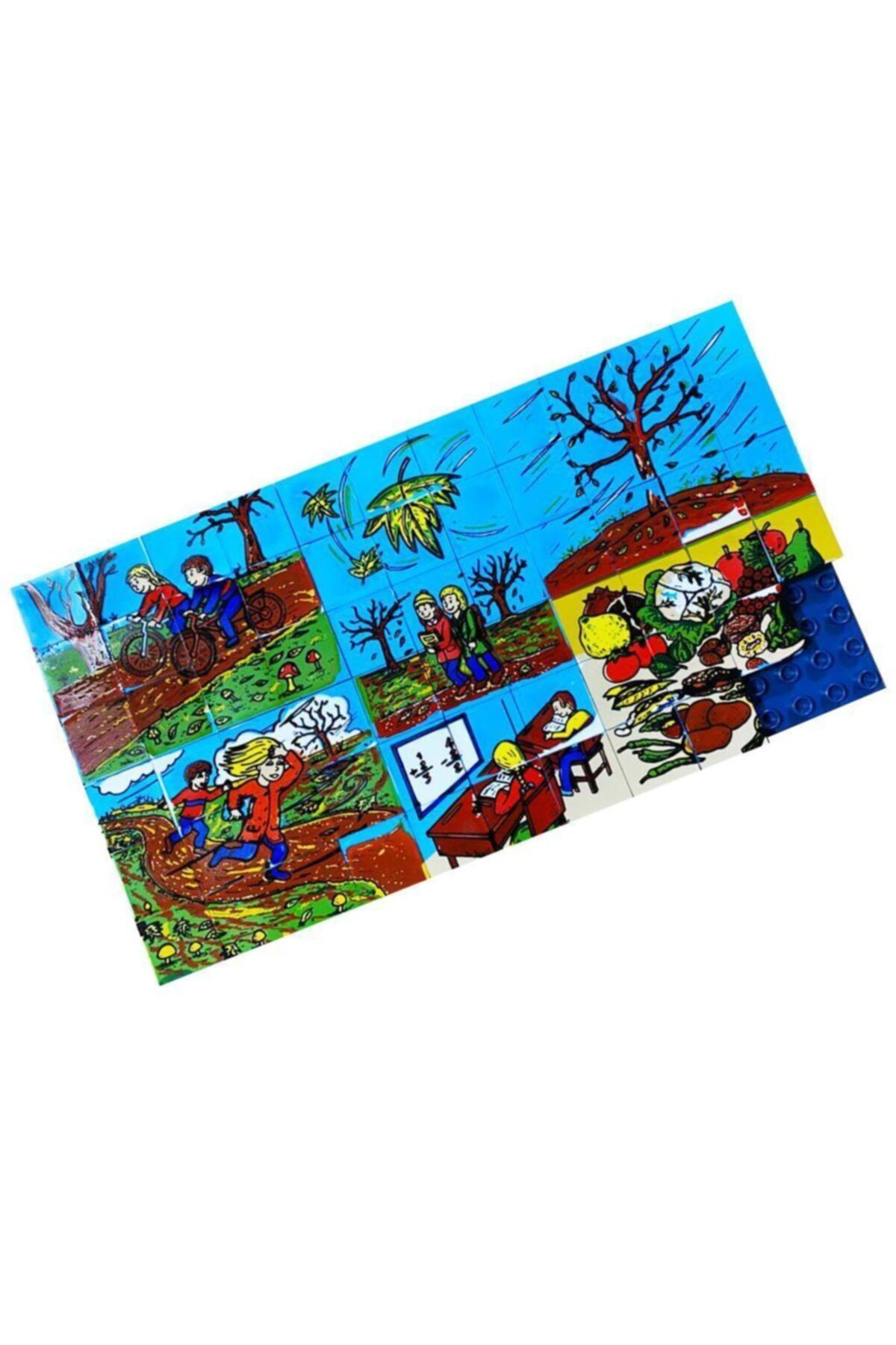 Güçlü Toys Lego Tipi Resimli Puzzle 67 Parça Sonbahar