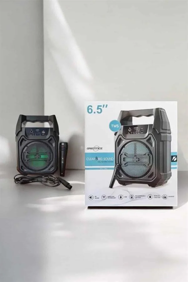 Güçlü ve Şarj Edilebilir Bluetooth Hoparlör 6.5 İnç - 15W Kablosuz Ses Çözümü