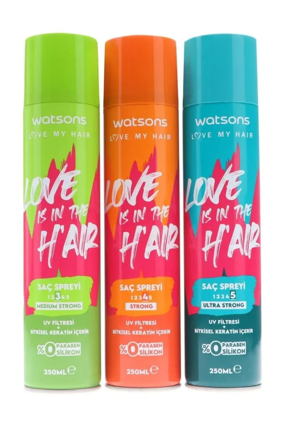 güçlü ve tutucu saç spreyi 250 ml