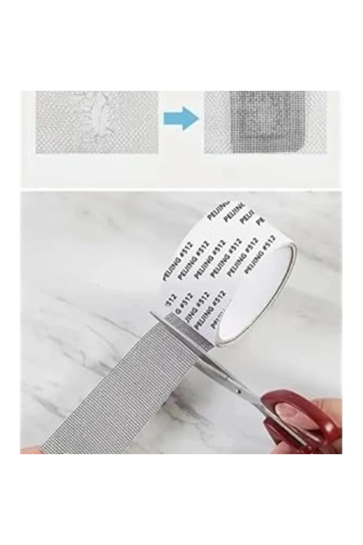 Güçlü Yapışkanlı Pencere Tamir Bandı, Böcek Önleyici Yama Bandı 2 mt x 5 cm