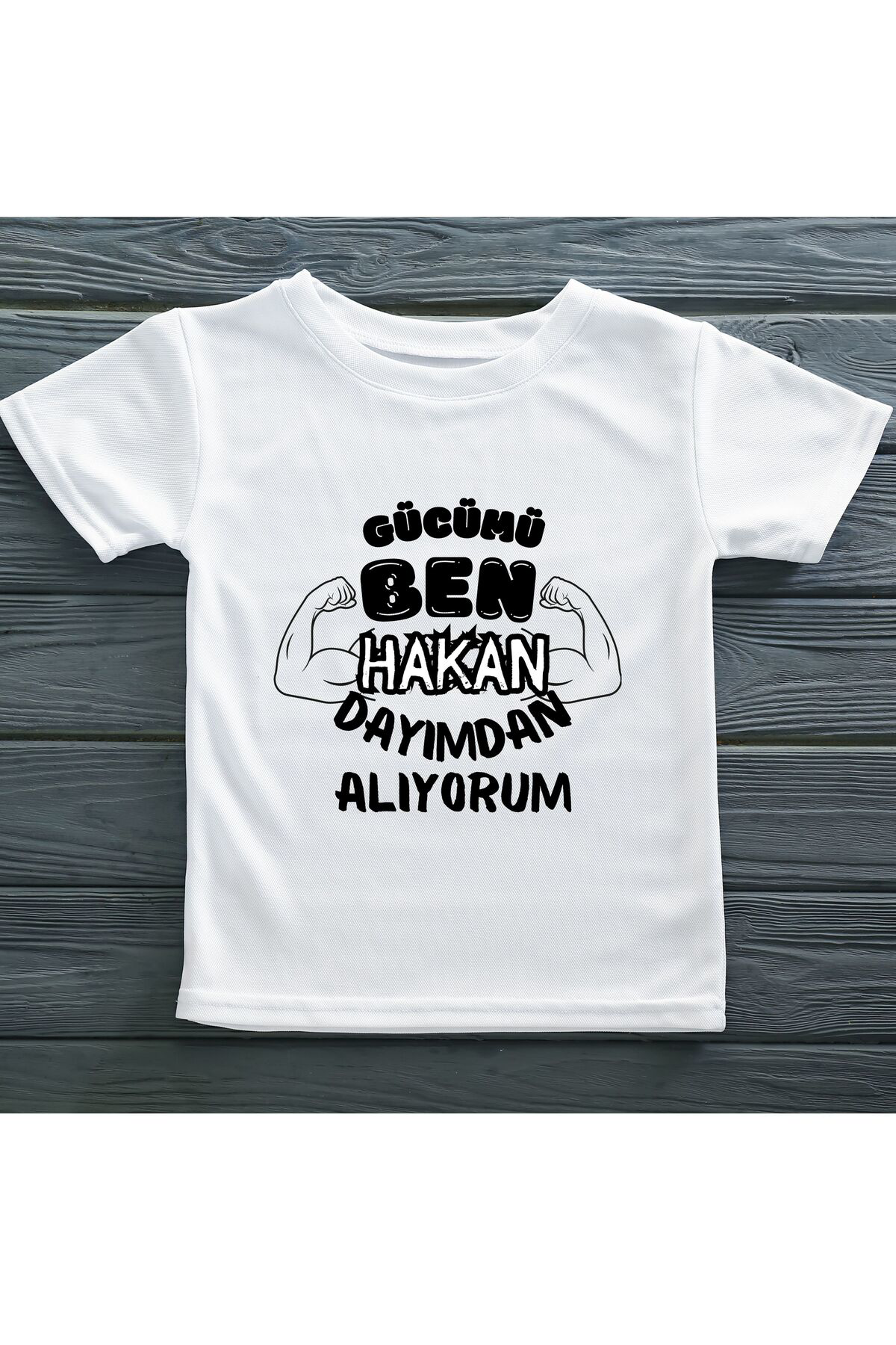 Gücümü Ben Amcamdan-Dayımdan Alıyorum Kişiye Özel Çocuk Tişörtü