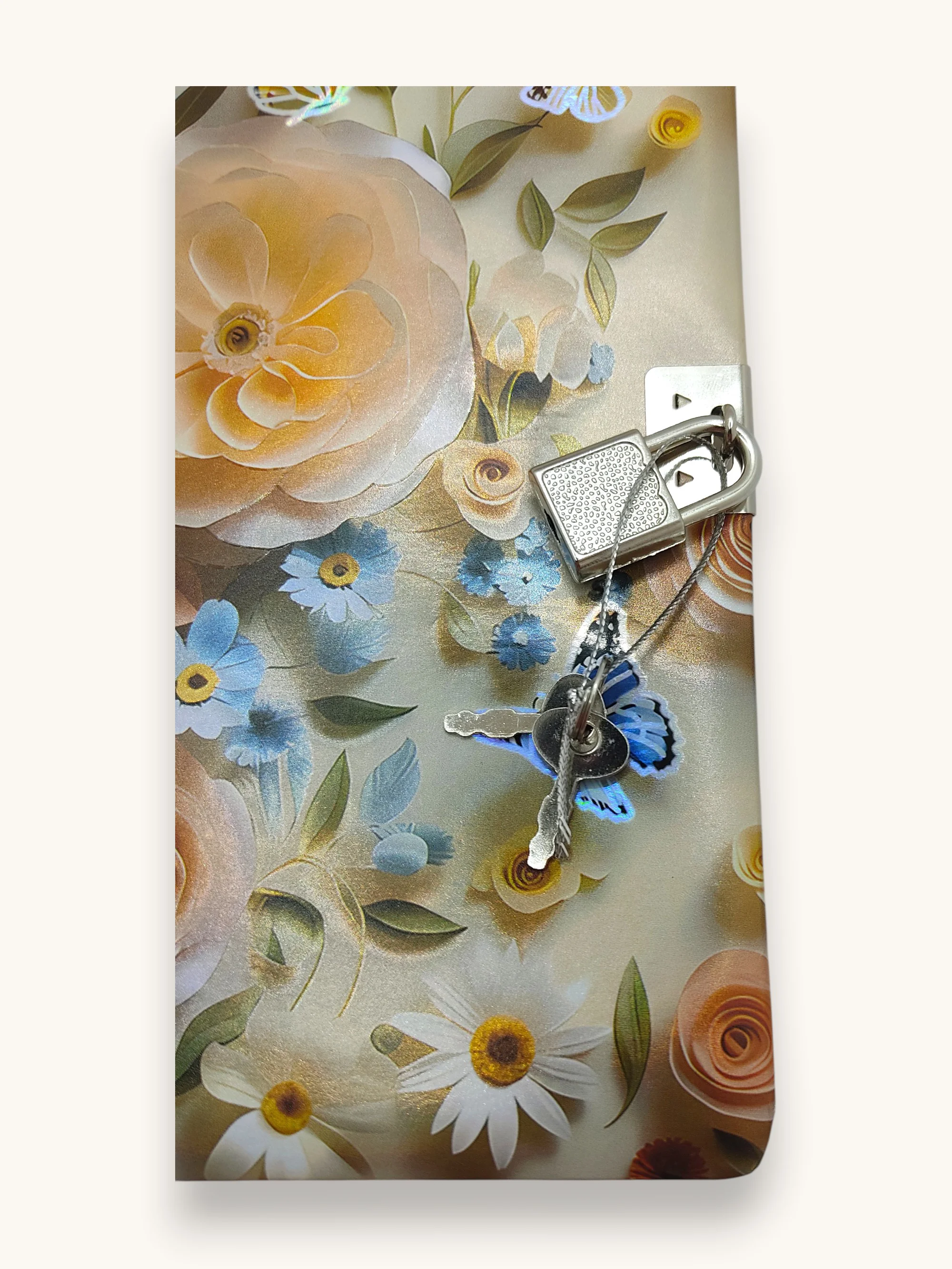 Gül Çiçek Desenli Hatıra Defteri (Günlük) Kilitli Defter 80 yapra Gül Çiçek Desenli Hatıra Defteri (Günlük) Kilitli Defter 80 yapra