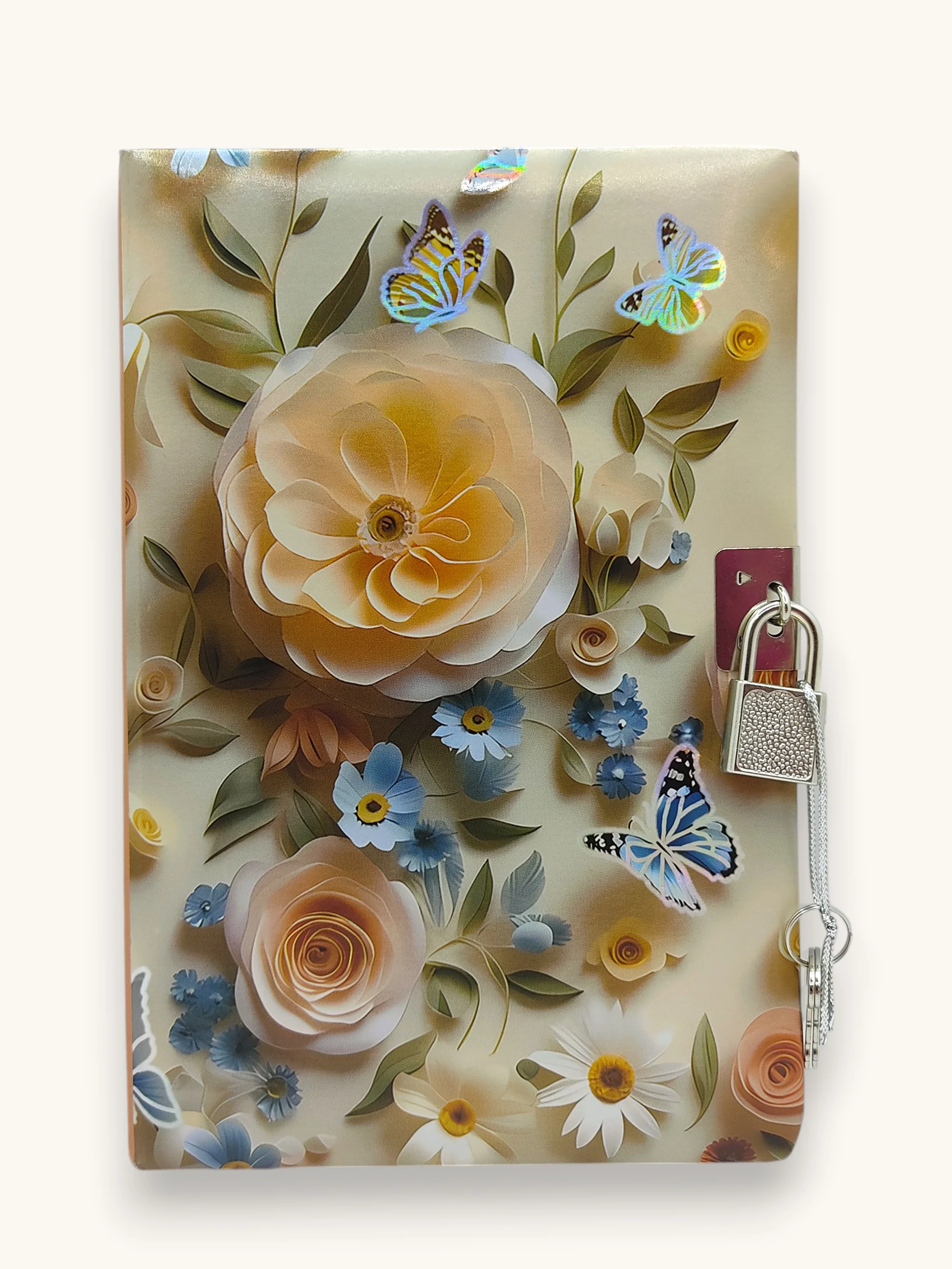 Gül Çiçek Desenli Hatıra Defteri (Günlük) Kilitli Defter 80 yapra Gül Çiçek Desenli Hatıra Defteri (Günlük) Kilitli Defter 80 yapra