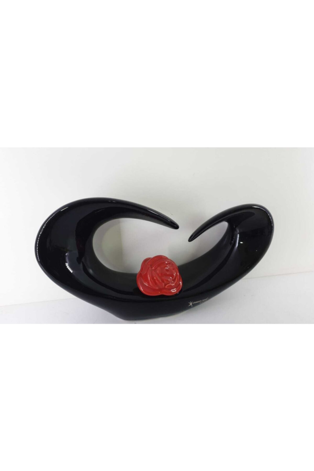 Elif Aksesuar Gül Detaylı Seramik Dekor