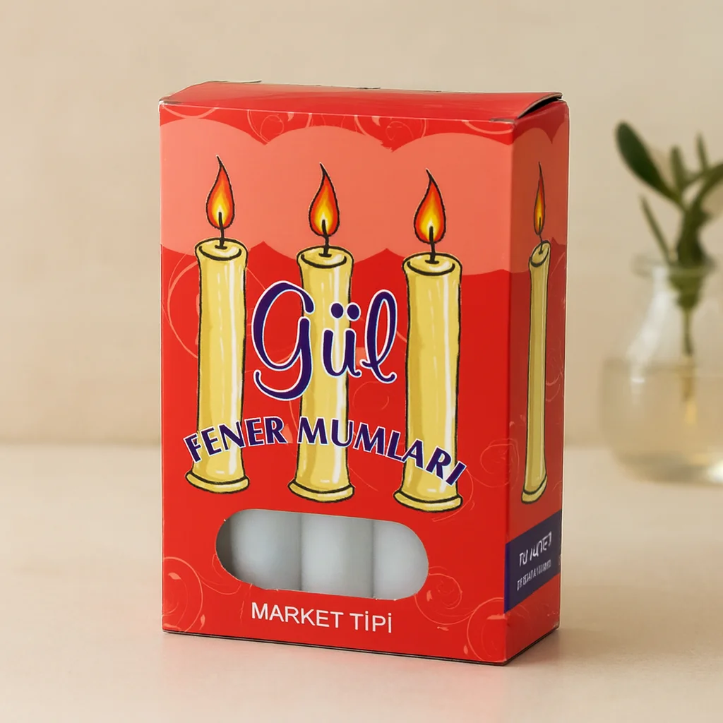 Gül Kokulu Mum 10'lu Paket