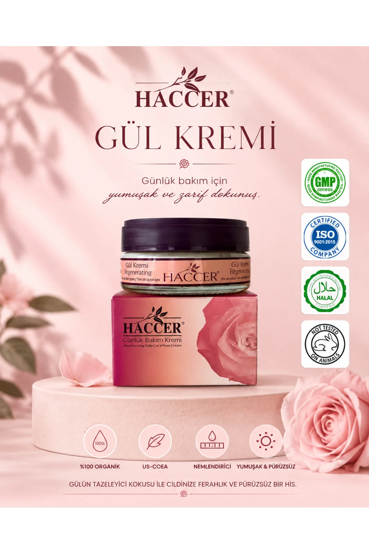 Gül Kremi Günlük Bakım 45ml