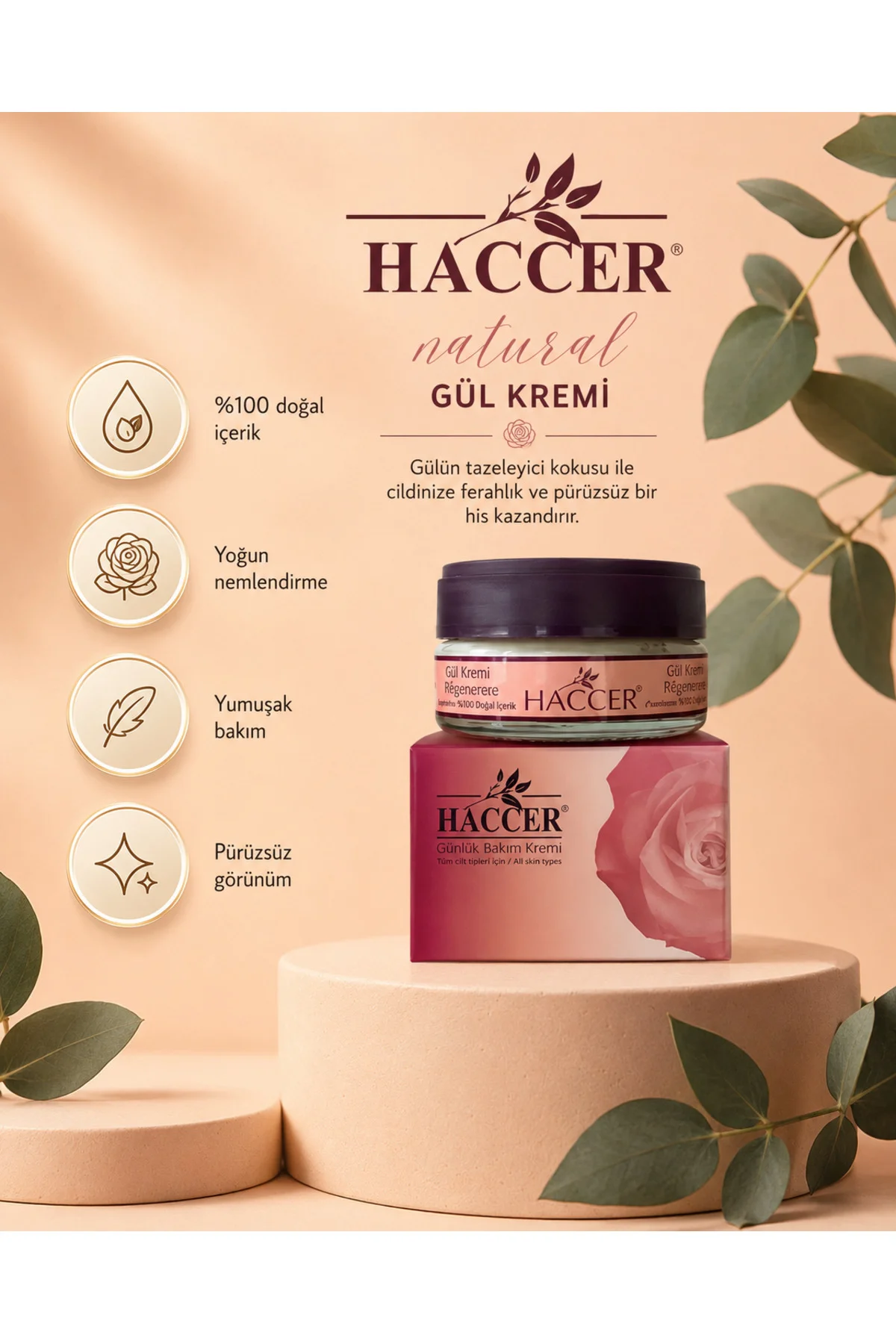 Gül Kremi Günlük Bakım 45ml