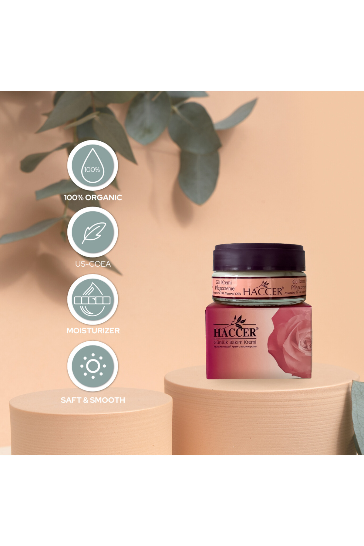 Haccer Gül Kremi Günlük Bakım 45Ml