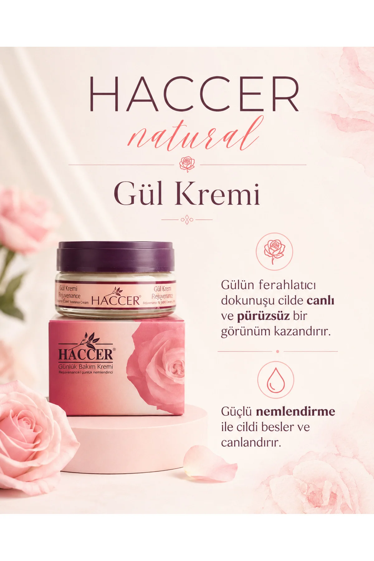 Gül Kremi Günlük Bakım 45ml